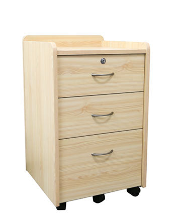 Bedside Locker - Three Drawer Beechwood